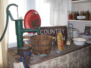 This old kitchen sink, showcasing an antique pump handle, is just an example of some of the displays to be enjoyed at the Jay Museum.